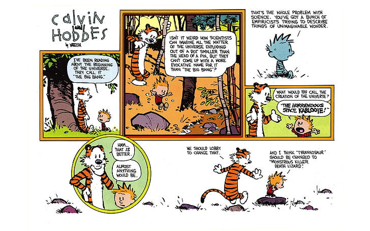 Calvin dan Hobbes, komik, Wallpaper HD