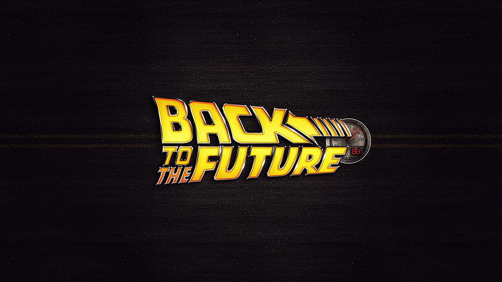 Back to the Future, movies, logo, speedometer, digital art, HD wallpaper