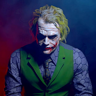 Heath Ledger sebagai The Joker, Joker, Batman, Heath Ledger, Wallpaper HD HD wallpaper