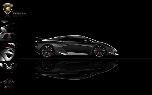 รถ, Lamborghini, Lamborghini Sesto Elemento, สีดำ, มุมมองด้านข้าง, รถยนต์, lamborghini, lamborghini sesto elemento, สีดำ, มุมมองด้านข้าง, วอลล์เปเปอร์ HD HD wallpaper