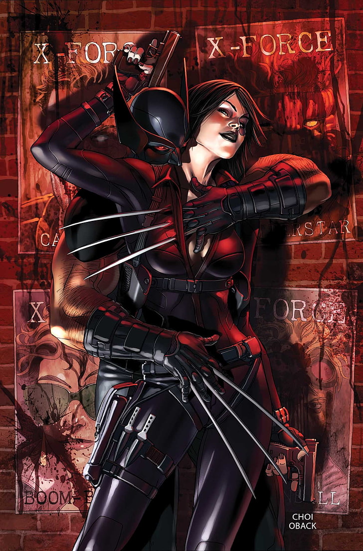 X-Men X-Force digitales Hintergrundbild, Domino, Marvel Comics, HD-Hintergrundbild, Handy-Hintergrundbild