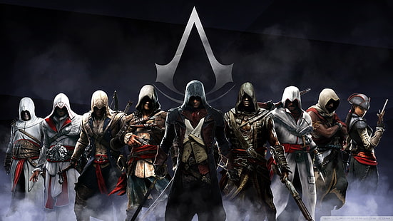 Papel de parede digital de Assassin's Creed, Assassin's Creed, videogames, Altaïr Ibn-La'Ahad, Ezio Auditor da Firenze, Edward Kenway, HD papel de parede HD wallpaper