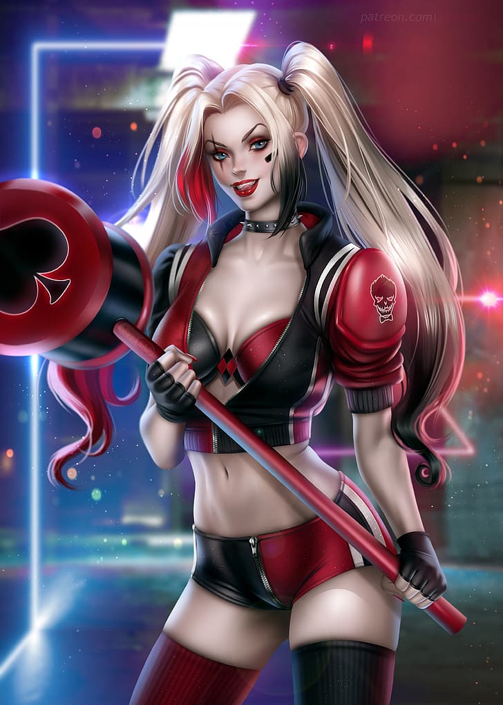 иллюстрация Harley Quinn HD обои скачать бесплатно.
