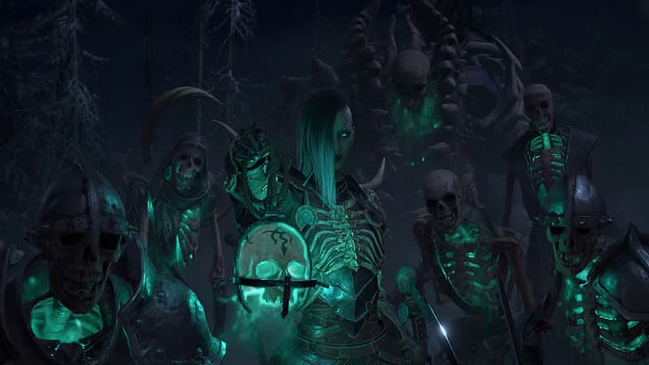 Diablo IV, Necromancer, Blizzard Entertainment, kurt adamlar, video oyunları, HD masaüstü duvar kağıdı