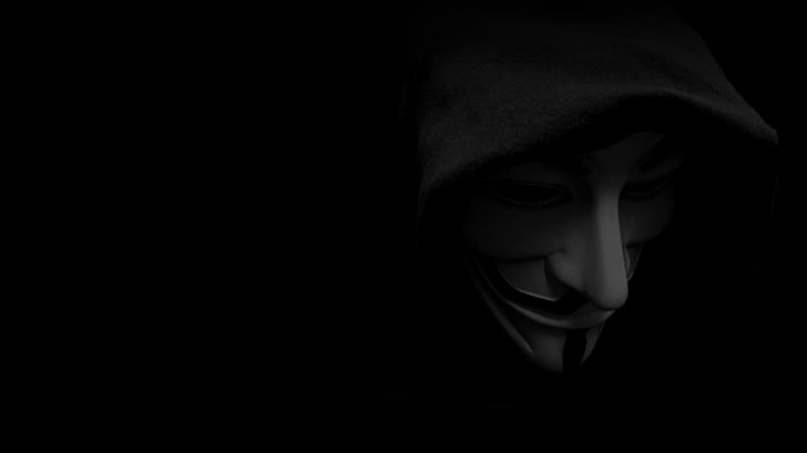 минимализъм, маска на Гай Фокс, Анонимен, HD тапет