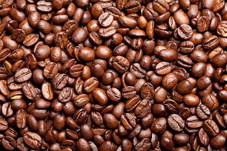 coffee beans, coffee, grain, background, texture, HD wallpaper HD wallpaper