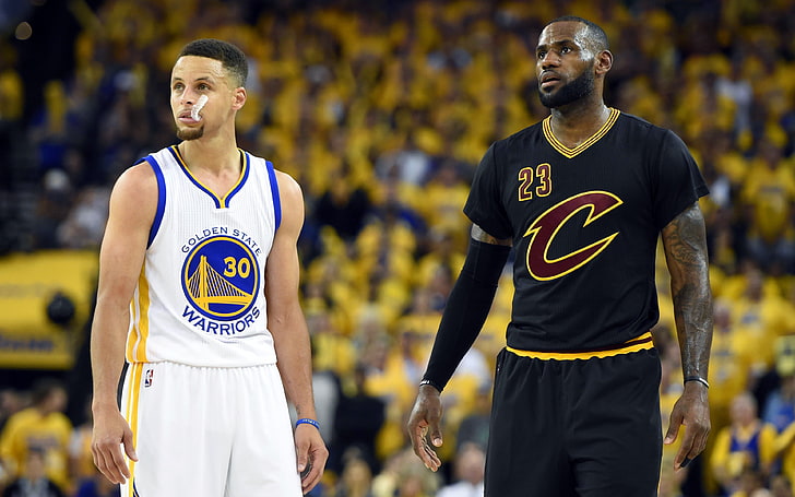 Stephen Curry NBA 2017-2018 4K Wallpaper, Stephen Curry och LeBron James, HD tapet