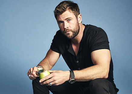 Attori, Chris Hemsworth, attore, australiano, barba, occhi blu, Sfondo HD HD wallpaper