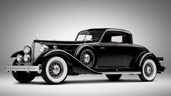 Rolls Royce, винтажный автомобиль, классический автомобиль, вид сбоку, черный классический автомобиль, Rolls Royce, винтажный автомобиль, классический автомобиль, вид сбоку, HD обои HD wallpaper