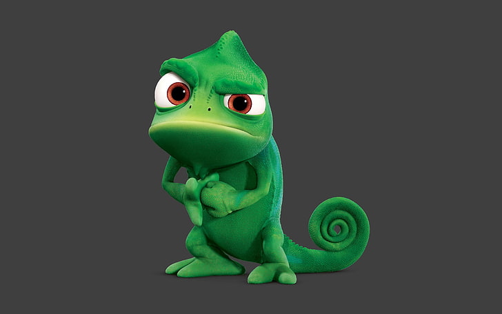 Illustration des grünen Frosches, Grafik, Rapunzel, einfacher Hintergrund, HD-Hintergrundbild