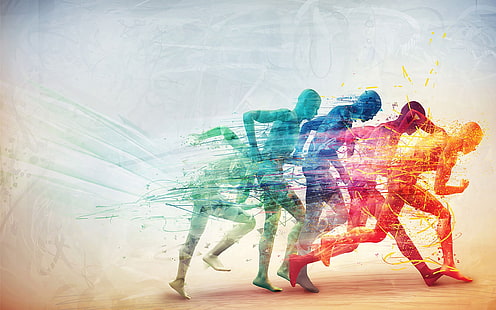 person running illustration, run, person, speed, HD wallpaper HD wallpaper