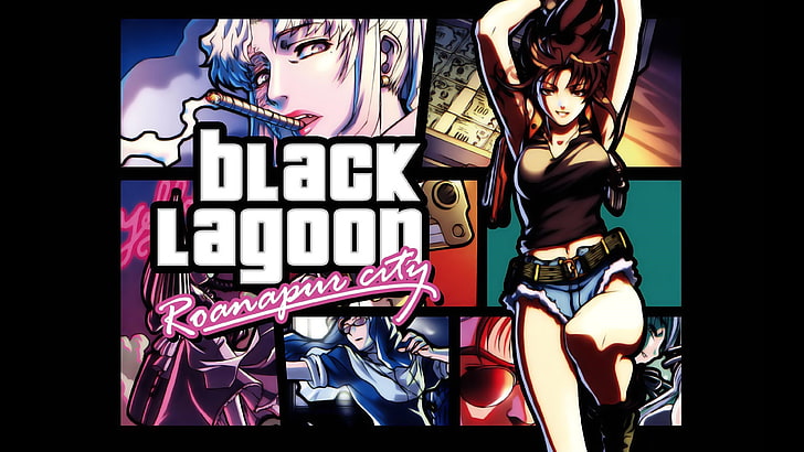 Black Lagoon, Revy, pistol, Wallpaper HD