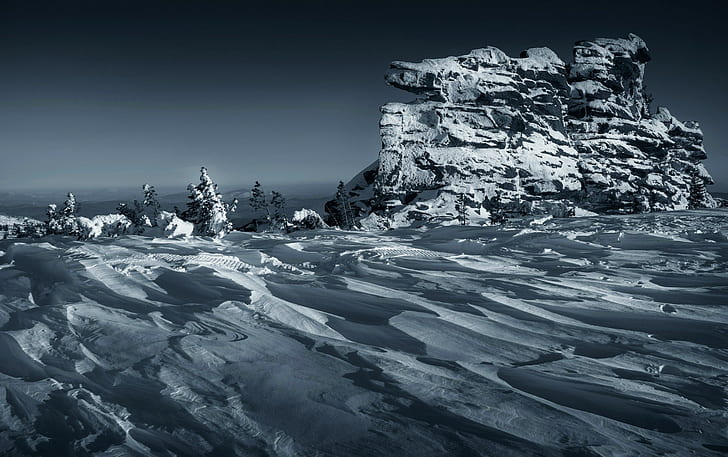 Natur, Winter, Kälte, Eis, Schnee, Landschaft, Sibirien, HD-Hintergrundbild