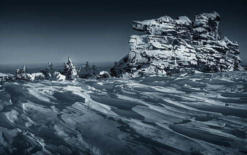 Natur, Winter, Kälte, Eis, Schnee, Landschaft, Sibirien, HD-Hintergrundbild HD wallpaper