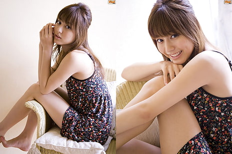 Asian, women, Japan, Yumi Sugimoto, smiling, model, HD wallpaper HD wallpaper
