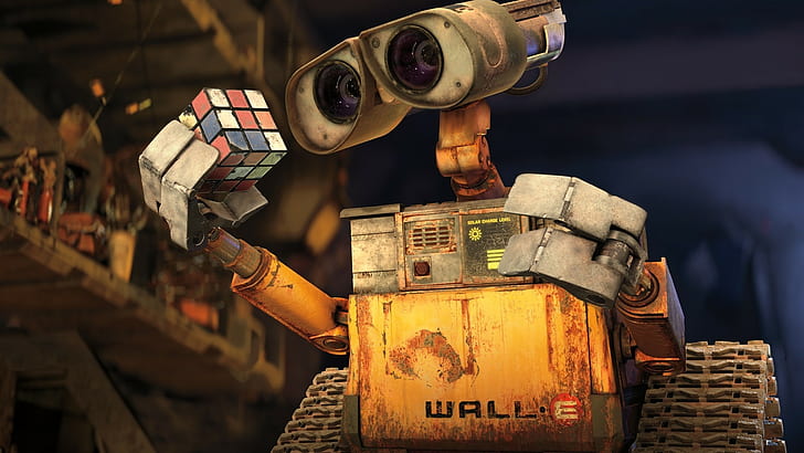 animated movies  Disney Pixar  movies  WALL·E  Rubiks Cube  Pixar Animation Studios, HD wallpaper