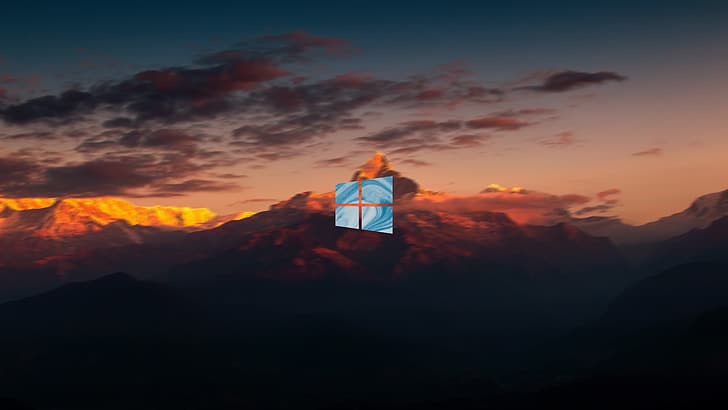 Windows 10, abstrakt, Landschaft, HD-Hintergrundbild