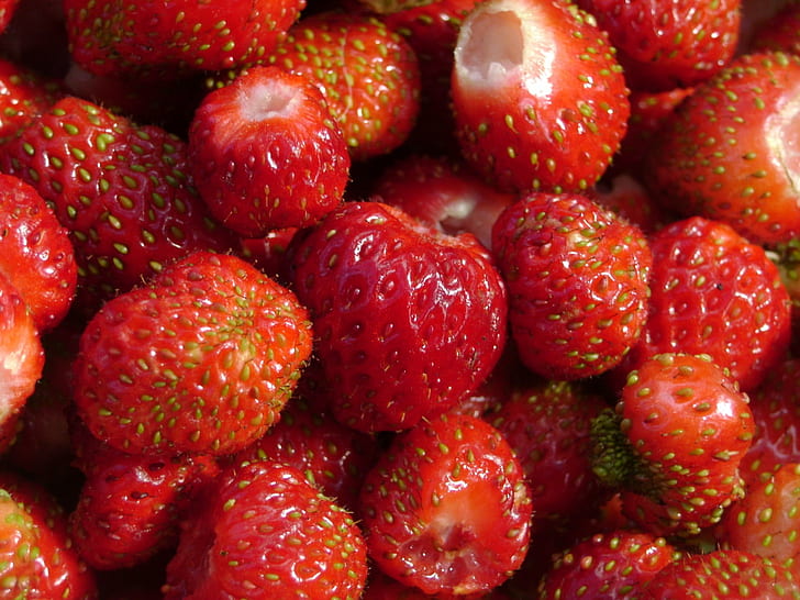 red strawberries lot, Strawberry, red, strawberries, lot, Russia, Nature, fruit, food, freshness, ripe, organic, gourmet, healthy Eating, summer, dessert, close-up, berry Fruit, HD wallpaper