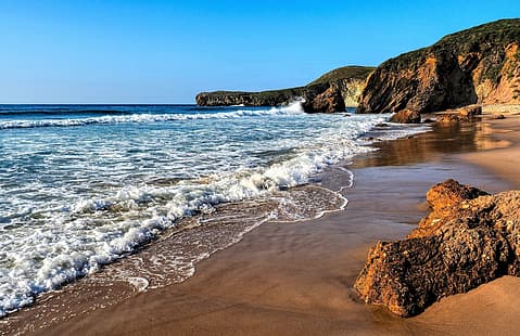 крайбрежие, Испания, Кантабрия, HD тапет HD wallpaper