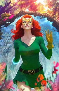 Artgerm, Jean Gray, Phoenix (Marvel-Comics), Marvel-Comics, X-Men, HD-Hintergrundbild HD wallpaper
