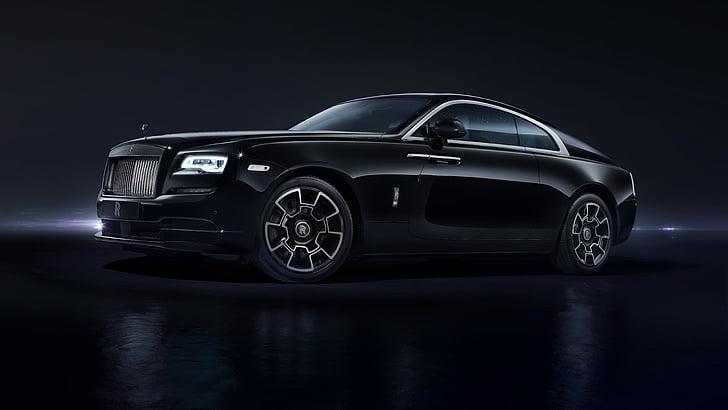 voiture coupé noir, Rolls-Royce Wraith 