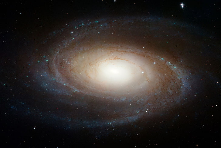 Biała i brązowa galaktyka cyfrowa tapeta, przestrzeń, mgławica, sztuka kosmiczna, Tapety HD