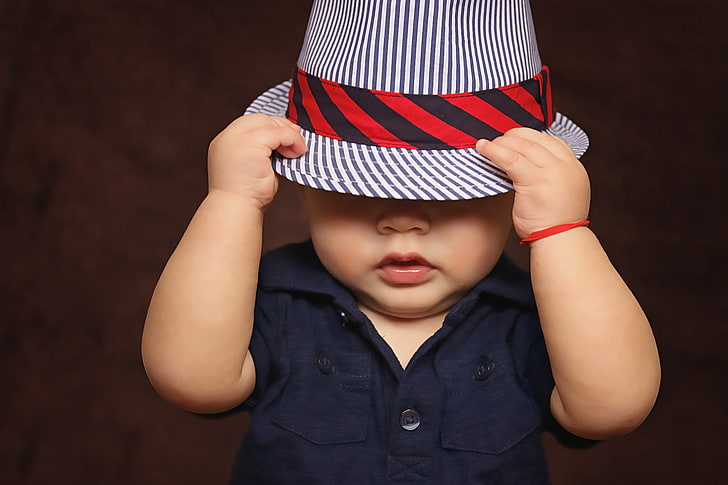 Style, Hat, 4K, Cute baby boy, HD wallpaper
