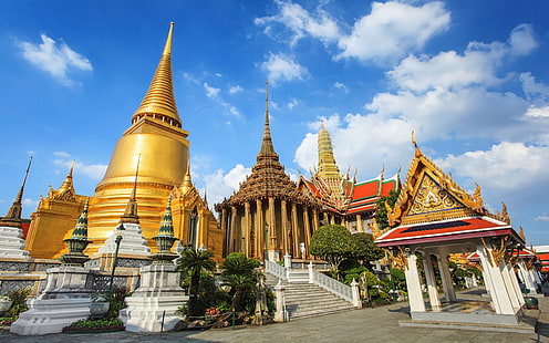 Wat Phra Kaeo Bangkok Thailand, HD tapet HD wallpaper