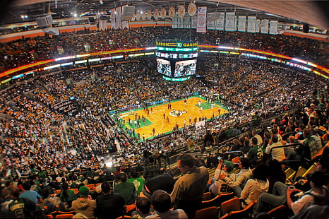 Boston Celtics stadium, people, basketball, Boston Celtics and the Garden, HD wallpaper HD wallpaper
