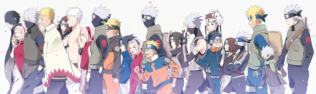 Naruto, Itachi Uchiha, Kakashi Hatake, Minato Namikaze, Naruto Uzumaki, Obito Uchiha, Rin Nohara, Sakura Haruno, Sasuke Uchiha, Tapety HD HD wallpaper