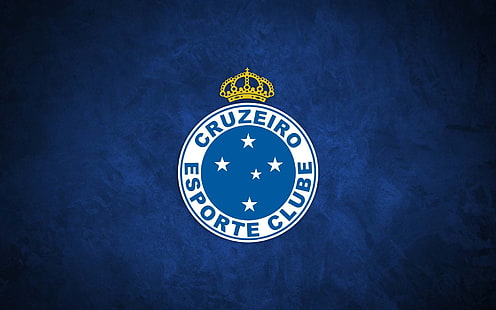Cruzeiro Esporte Clube, clubs de football, Brésil, fond bleu, Fond d'écran HD HD wallpaper