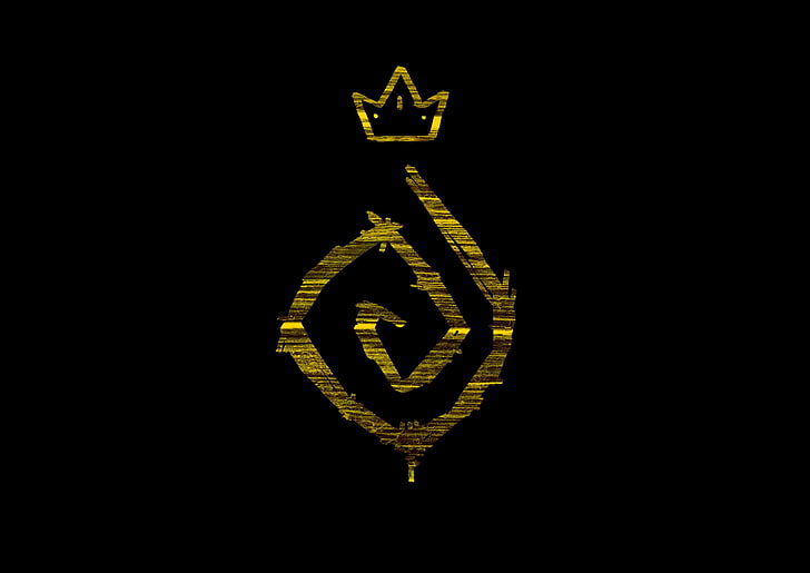 茶色の王冠ロゴ、真の探偵、黄色の王、 HDデスクトップの壁紙