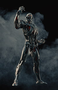 Marvel Ultron 디지털 배경 화면, 어벤져 스 : 에이지 오브 울 트론, 어벤져 스, 로봇, Ultron, HD 배경 화면 HD wallpaper