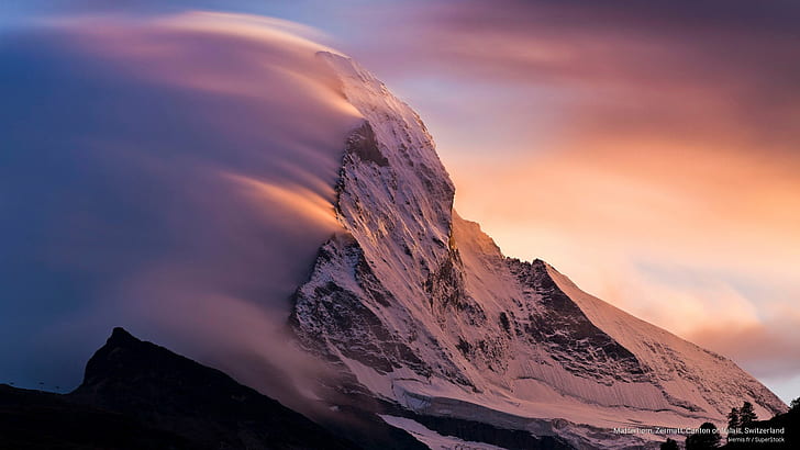Matterhorn, Zermatt, Valais, Schweiz, berg, HD tapet