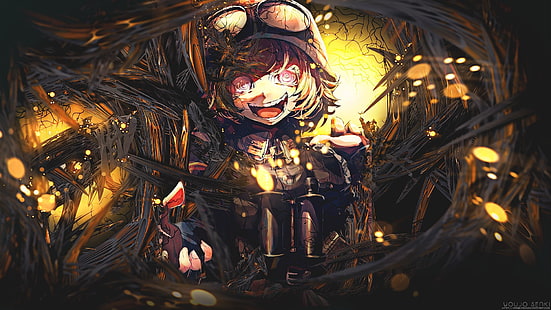 schwarze und braune abstrakte Malerei, Anime, Youjo Senki, Tanya Degurechaff, HD-Hintergrundbild HD wallpaper