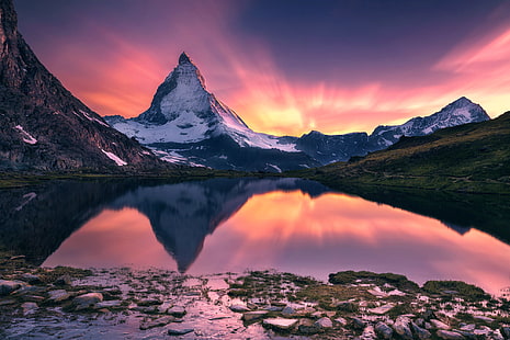 Cervin montagnes, montagnes, nature, Fond d'écran HD HD wallpaper