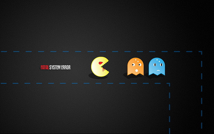 Fond d'écran numérique Pac-man, jeux vidéo, Pacman, Clyde, Inky, art numérique, humour, Fond d'écran HD