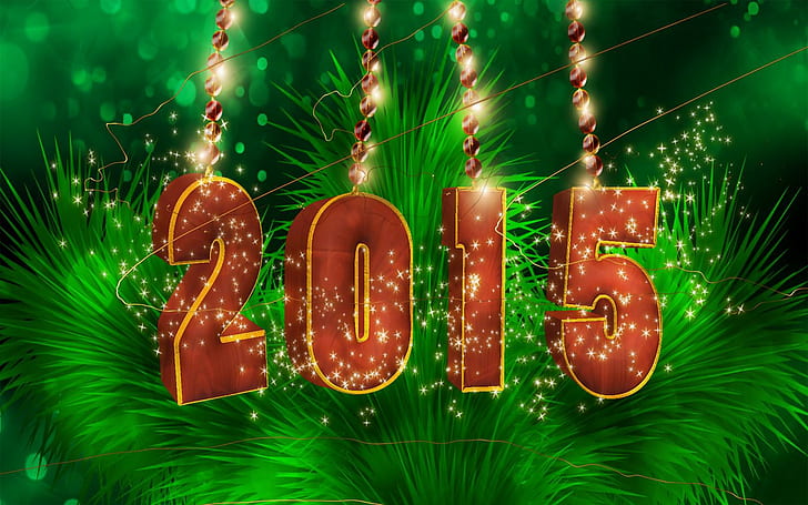 Siffror 2015, festivaler / helgdagar, nytt år, festival, semester, gott nytt år, HD tapet