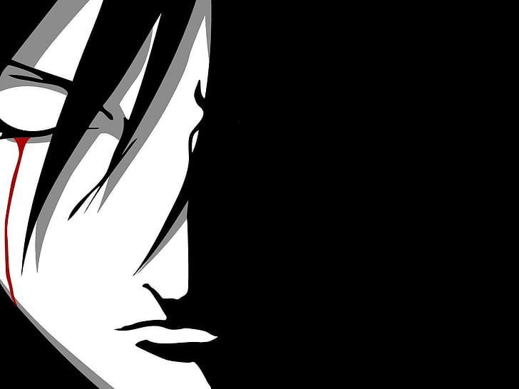 uchiha sasuke naruto shippuuden wektory anime zamknięte oczy, Tapety HD