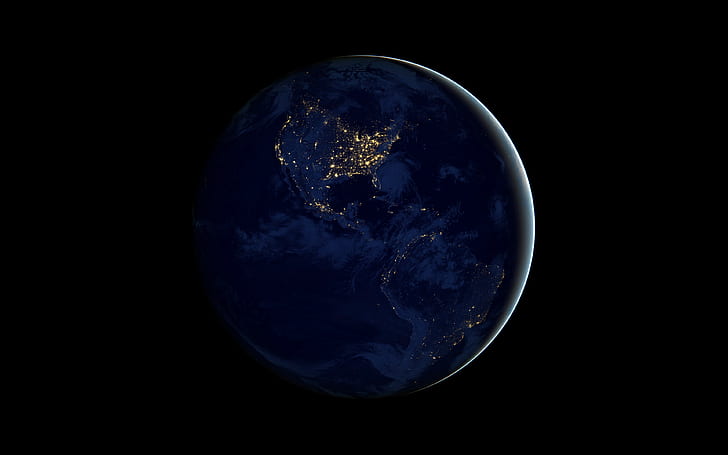 Erde, Nacht, Weltraum, Planet, Sonnensystem, HD-Hintergrundbild