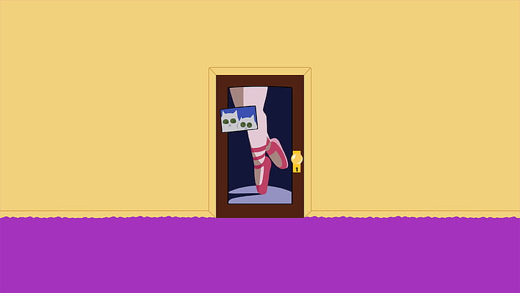 kartun, Cartoon Network, latar belakang sederhana, sederhana, pintu, Laboratorium Dexter, Wallpaper HD