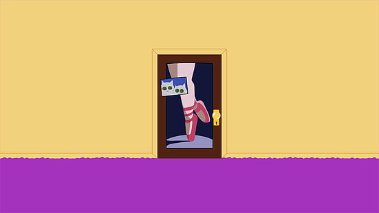 tecknad, Cartoon Network, enkel bakgrund, enkel, dörr, Dexters laboratorium, HD tapet HD wallpaper