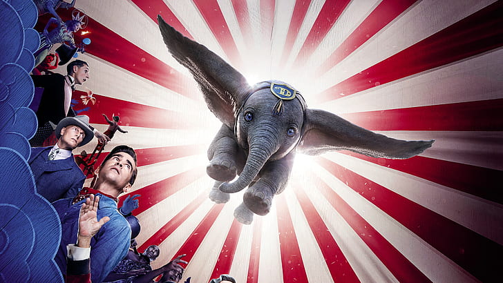 Movie, Dumbo (2019), Colin Farrell, Dumbo, Elephant, Michael Keaton, HD wallpaper