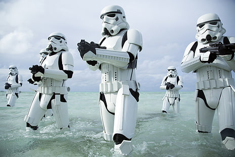 Ilustración de Stormtroopers, Star Wars, Rogue One: A Star Wars Story, Storm Troopers, Fondo de pantalla HD HD wallpaper