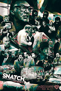 Poster Film, Guy Ritchie, film, Snatch, Wallpaper HD HD wallpaper