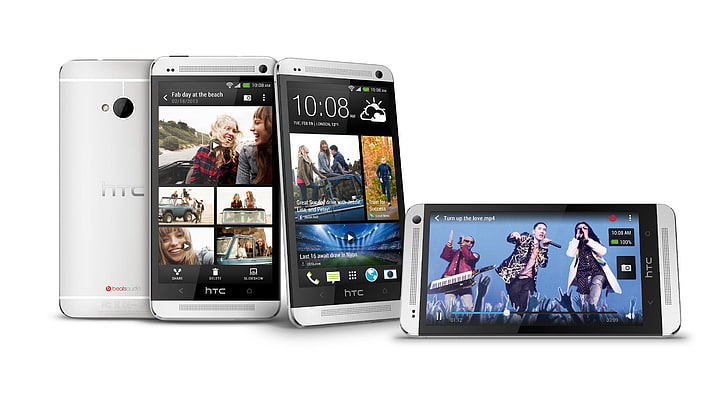 blanco HTC One M7 teléfono inteligente, teléfono, Android, uno, teléfono inteligente, HTC, HTC One, Fondo de pantalla HD