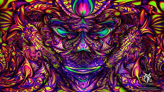 psykedelisk, abstrakt, trippy, HD tapet HD wallpaper