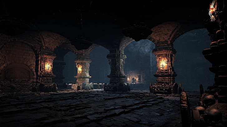 captura de pantalla de la interfaz del juego de construcción de hormigón marrón, Dark Souls, Dark Souls III, videojuegos, Fondo de pantalla HD