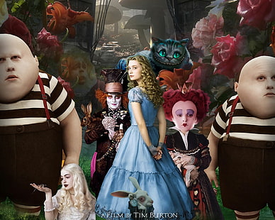 โปสเตอร์ภาพยนตร์ Alice in Wonderl, ภาพยนตร์, อลิซ, ดินแดนมหัศจรรย์, โปสเตอร์, วอลล์เปเปอร์ HD HD wallpaper