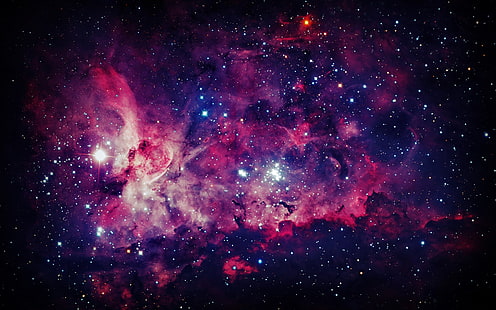 космическая галактика, космос, звёзды, туманность, HD обои HD wallpaper